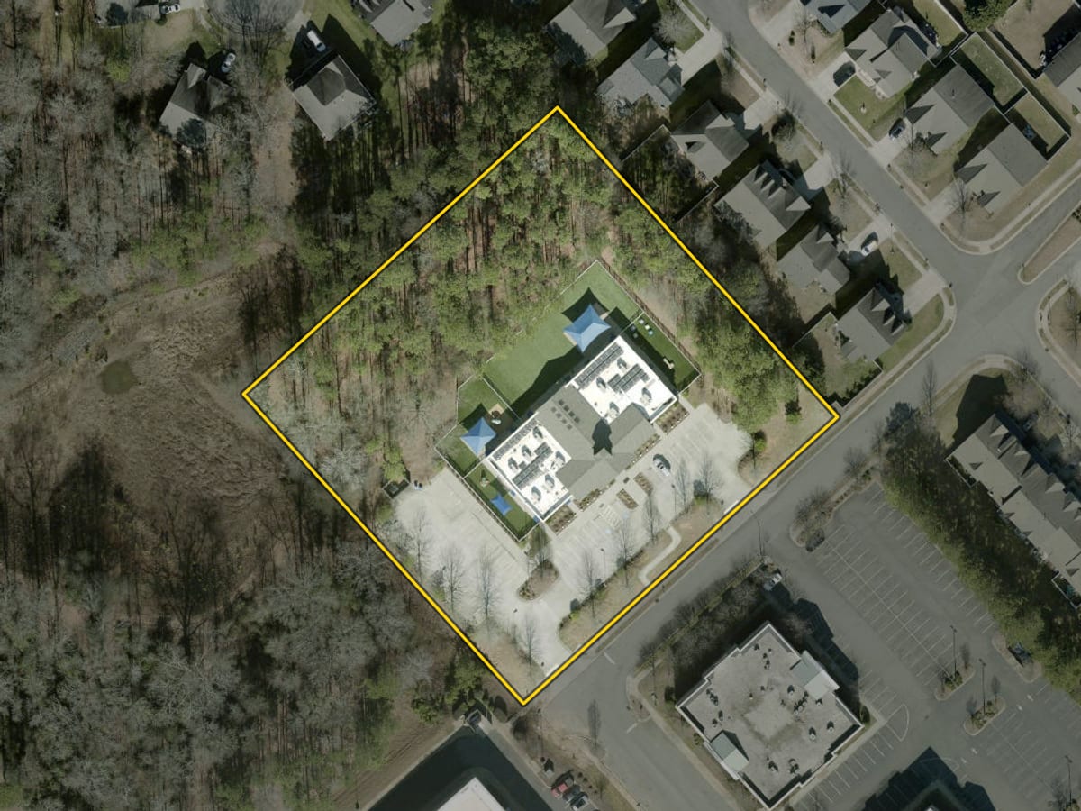 Overhead satellite view of a parcel